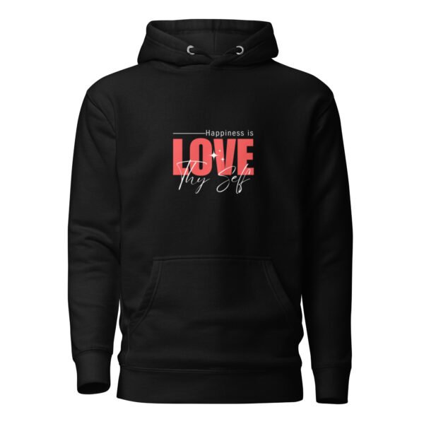 unisex-premium-pullover-hoodie-black-front-6aa4b35222df9.jpg "LOVE THY-SELF" Unisex Hoodie