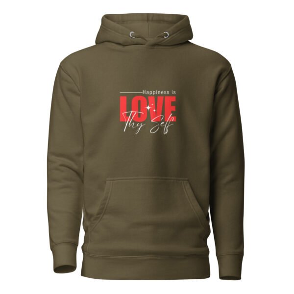 unisex-premium-pullover-hoodie-military-green-front-6aa4b3522bf8f.jpg "LOVE THY-SELF" Unisex Hoodie